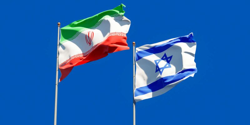 Flags,Of,Israel,And,Iran.,3d,Artwork